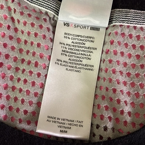 Victoria’s Secret Sport Busy Body Tank Top Sz. Medium NWOT Black Pink Gray - Picture 6 of 6